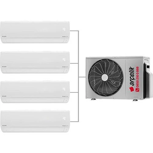 Arçelik Multi Klima Duvar Tipi 4+1 Inverter 9+12+12+12 30000BTU Klima ZM30105-9+12+12+12