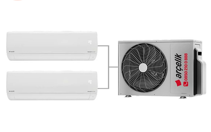 Arçelik Multi Klima Duvar Tipi 9K+12K  2+1  İnverter 24000Btu Klima ZM24104 9K+12K