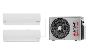 Arçelik Multi Klima Duvar Tipi 9K+12K  2+1  İnverter 24000Btu Klima ZM24104 9K+12K